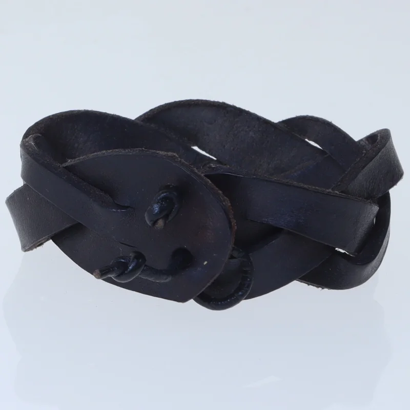 Læderarmbånd (str. Ø 7 cm)