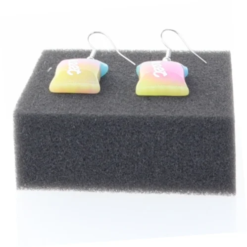 Farverige 'Sweet' slikform øreringe (str. 1,5 cm)