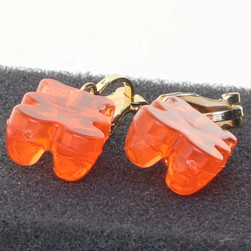 Orange gummybjørn øreringe (str. 2,9 cm)