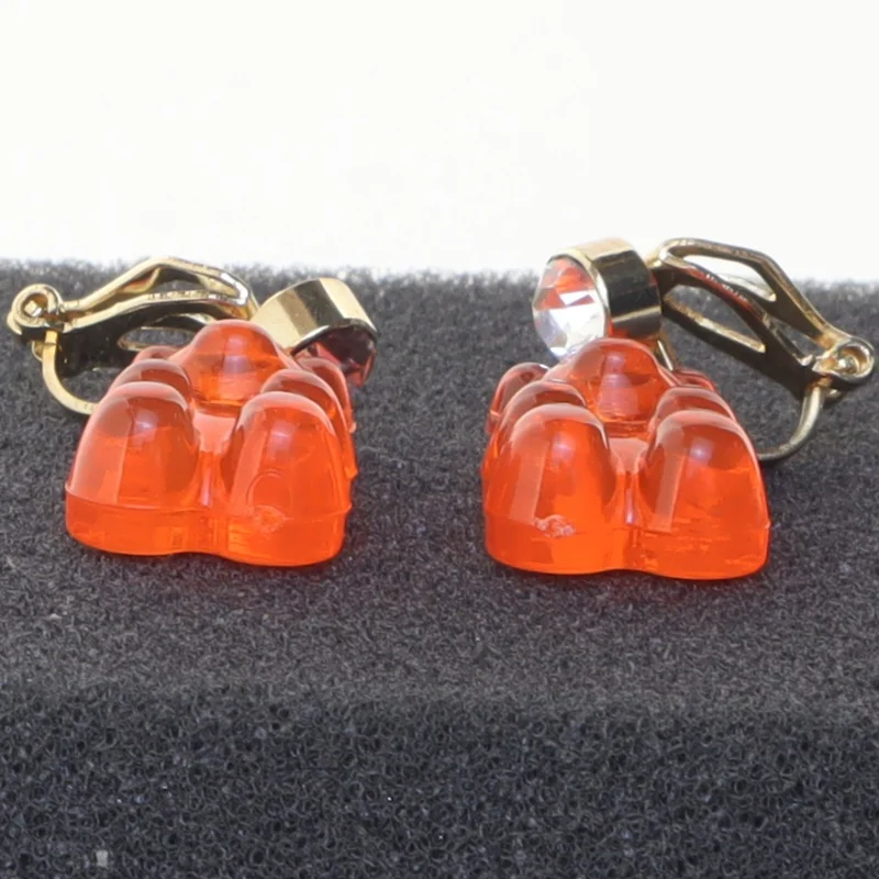 Orange gummybjørn øreringe (str. 2,9 cm)