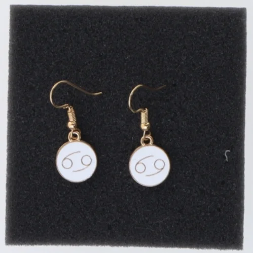 Øreringe med stjernetegnet Krebsen (str. Ø 14 mm)