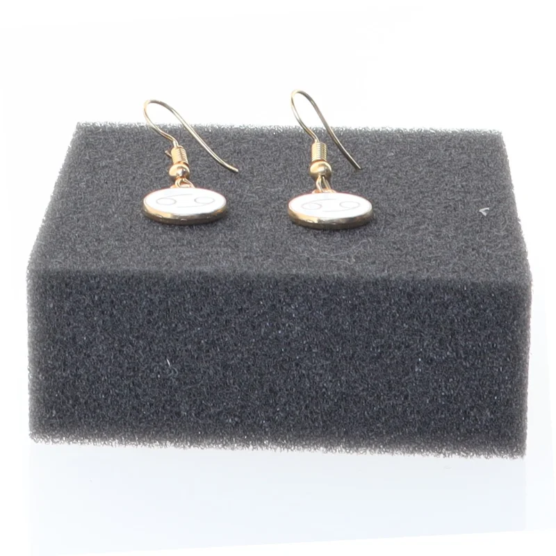 Øreringe med stjernetegnet Krebsen (str. Ø 14 mm)