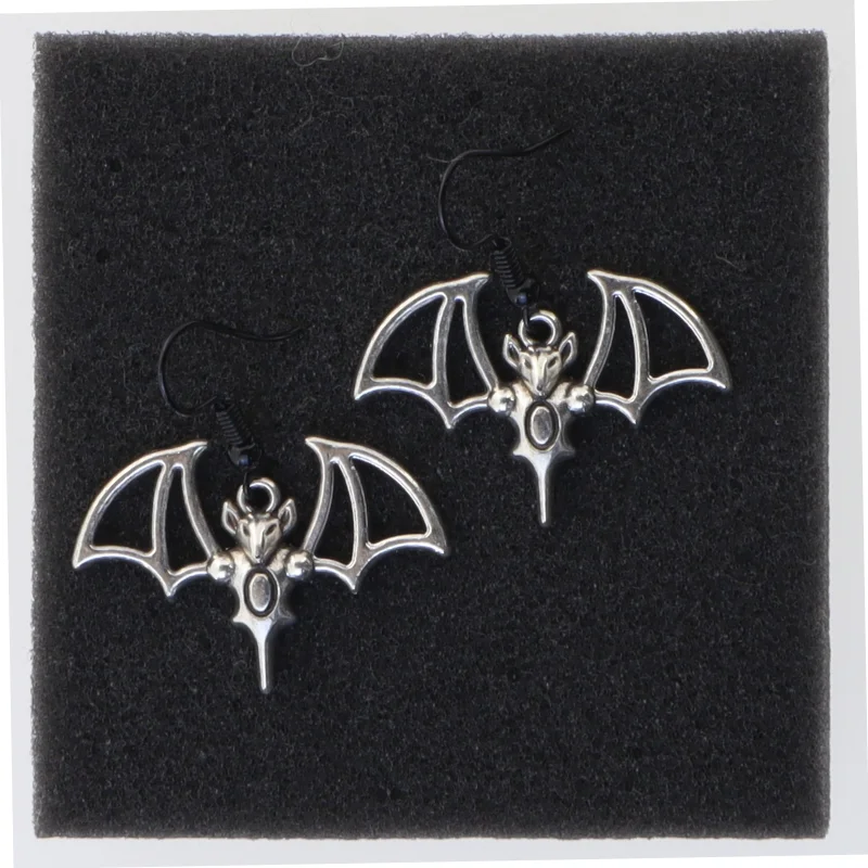 Flagermus-ørehængere (str. 3,5 x 2,5 cm)