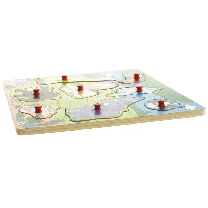 Træpuslespil med dyremotiver (str. 30 x 22 cm)