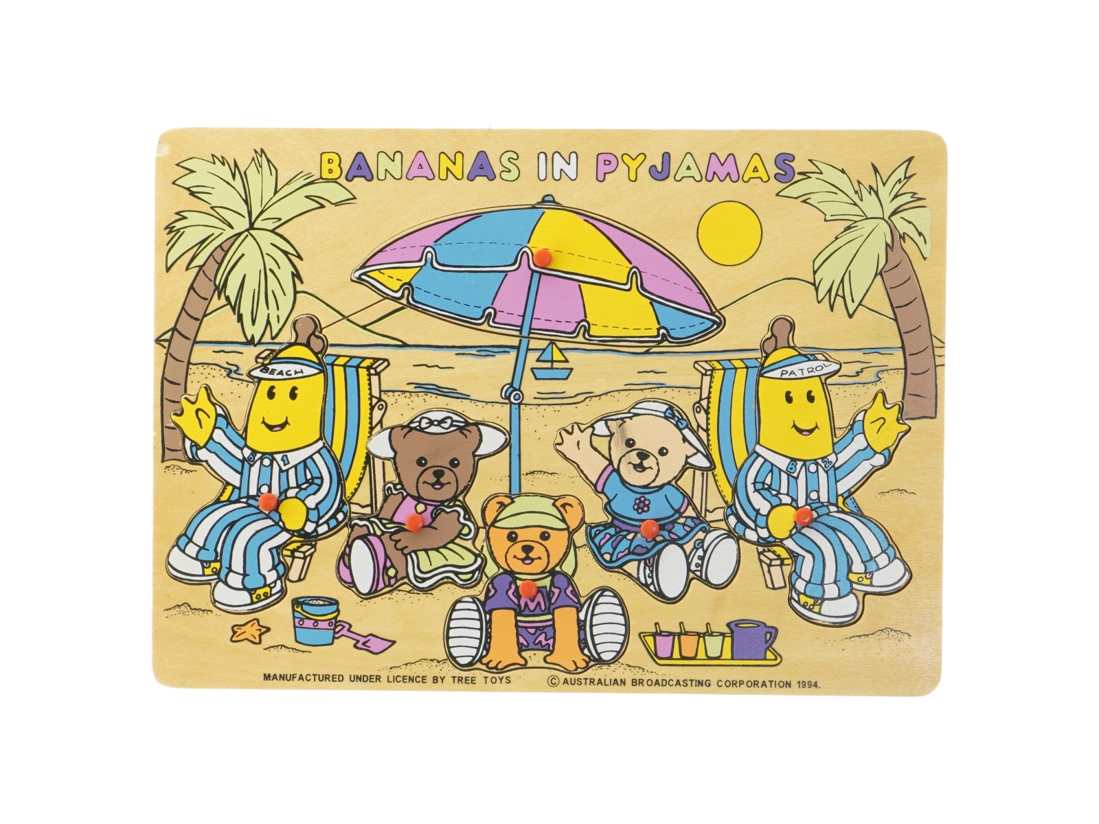 Bananas in Pyjamas træpuslespil (str. 30 x 21 cm)