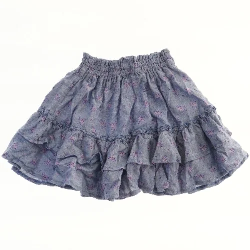 Blomstret nederdel med flæser (str.  liv:24 længde:35 cm)