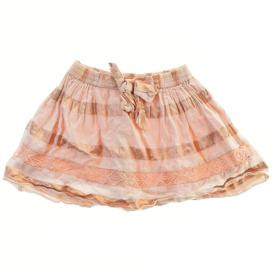 Piget nederdel med bånd (str. 128)