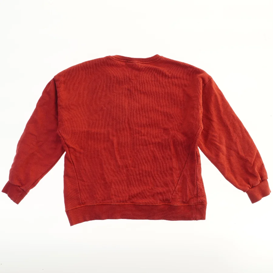 Rød sweatshirt med tekst og hjerte fra Zara (str. 152)