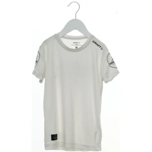 Hvid t-shirt med logoer fra Craft (str. 122)