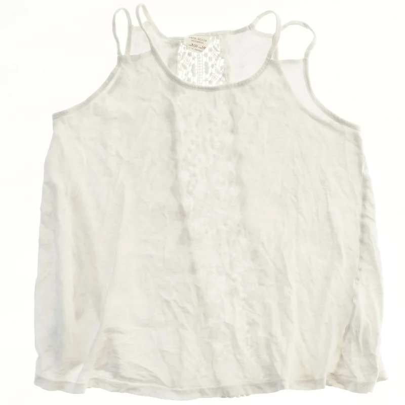 Hvid top med blondedetaljer fra Zara Girls (str. 140)