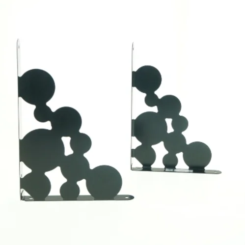 Sorte metal hyldeknægt (str. 25 x 18 x 2 cm)