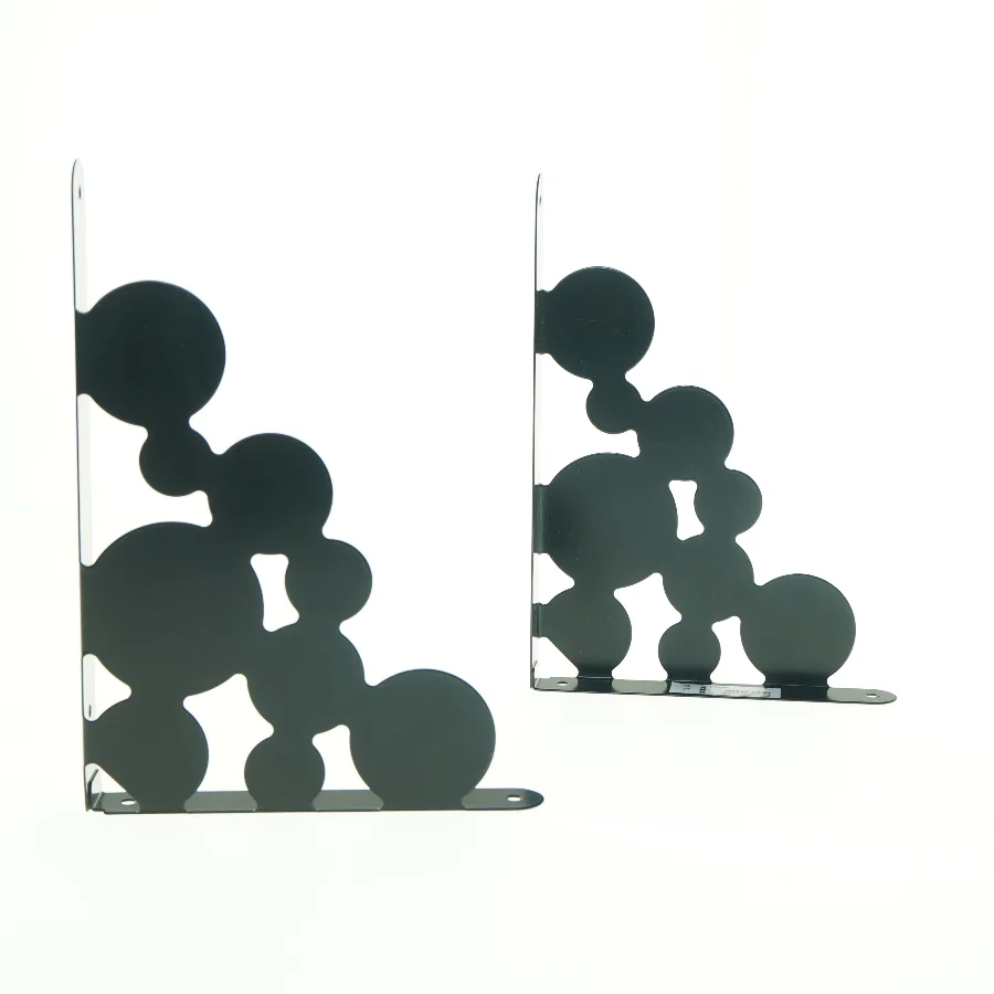 Sorte metal hyldeknægt (str. 25 x 18 x 2 cm)
