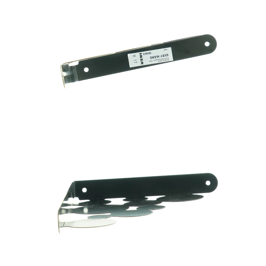 Sorte metal hyldeknægt (str. 25 x 18 x 2 cm)