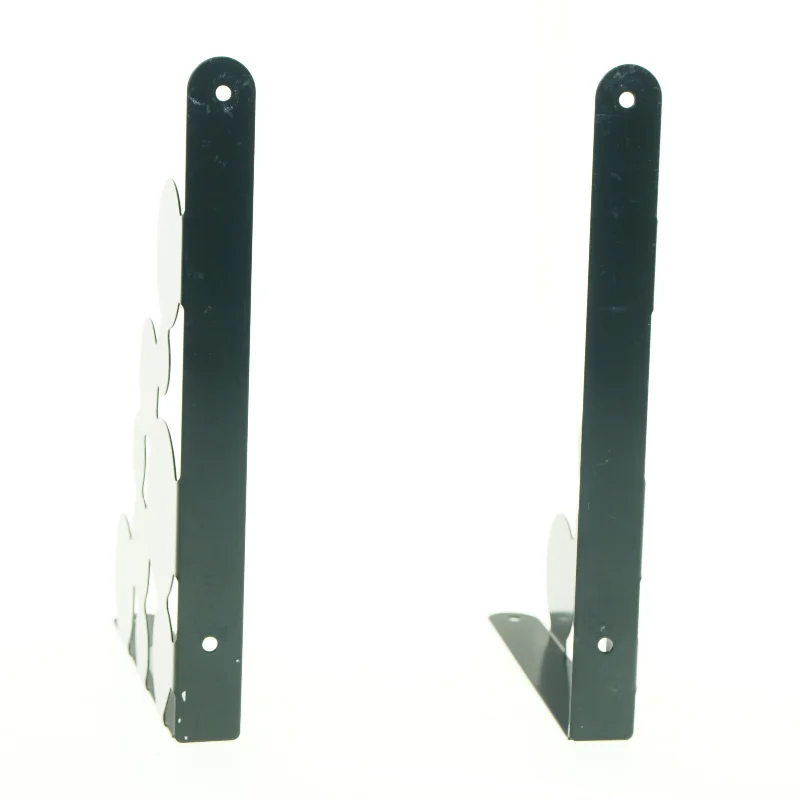 Sorte metal hyldeknægt (str. 25 x 18 x 2 cm)