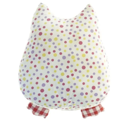 Ugleformet pude med prikker (str. 30 x 24 cm)