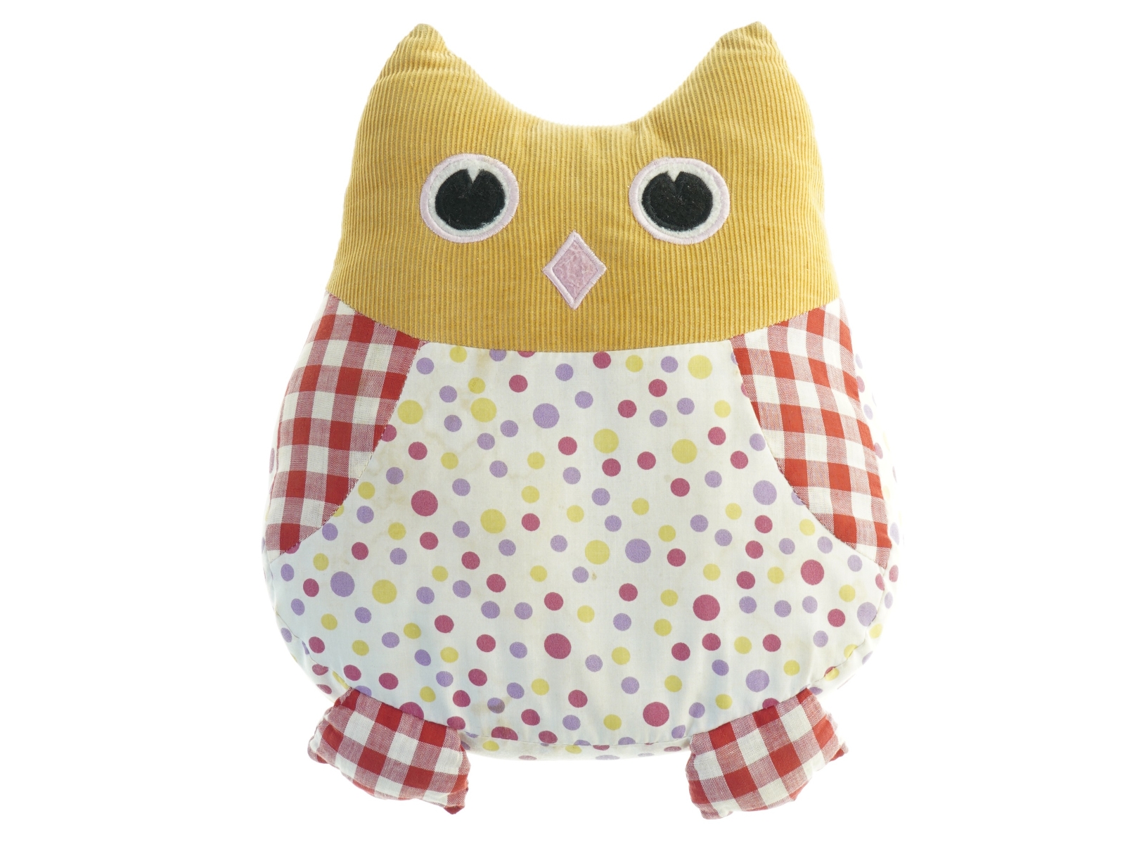 Ugleformet pude med prikker (str. 30 x 24 cm)