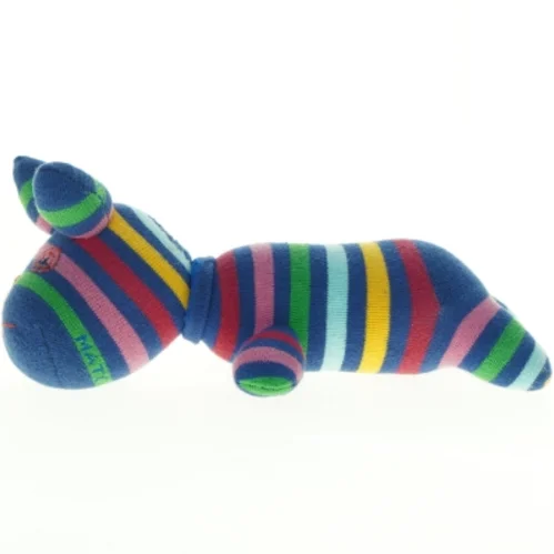 Stribet stofbamse (str. 30 x 9 cm)