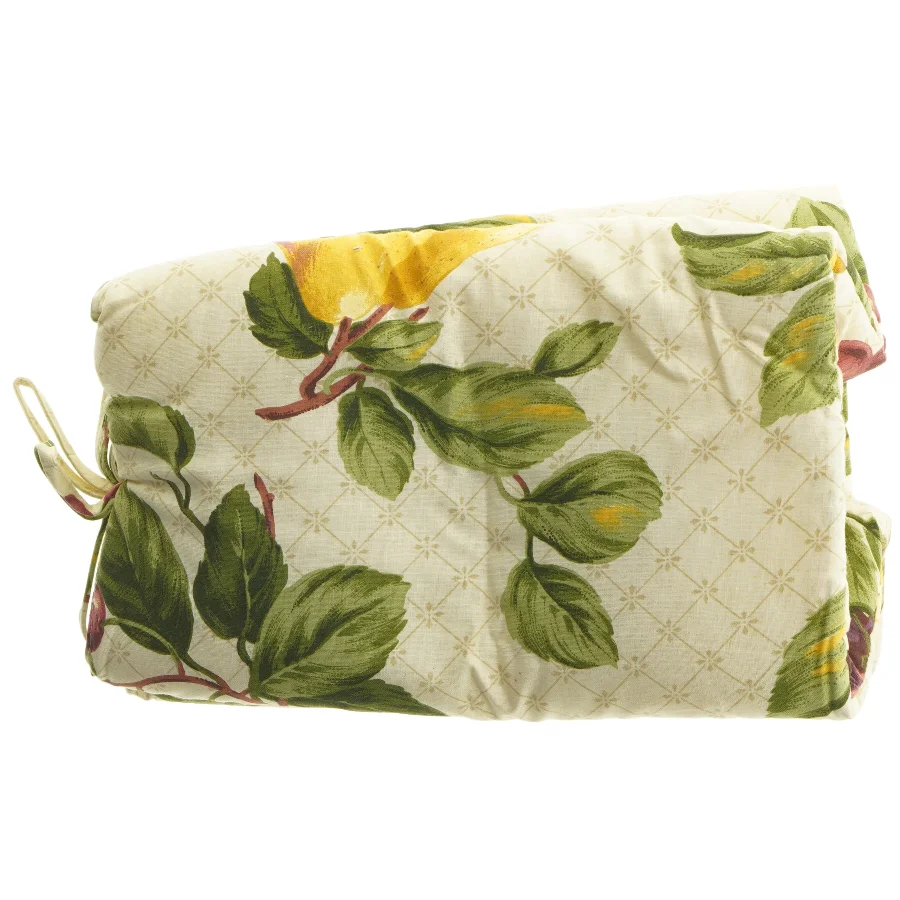 Quiltet tehætte med blomstermotiv (str. 30 x 20 cm)