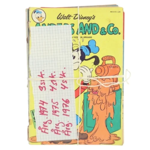 Stak af gamle tegneserier og hæfter, Anders And, 1974, 75, 76