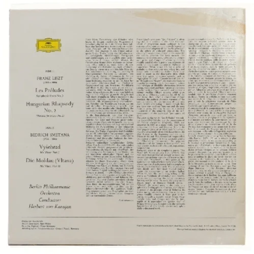 Liszt og Smetana LP med Berliner Philharmoniker