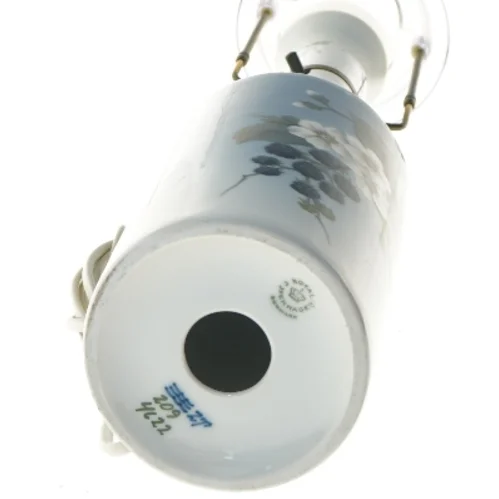 Bordlampe med blomstermotiv fra Royal Copenhagen (str. 46 cm)