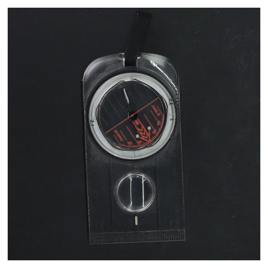 Kompas med linse og rem fra Silva (str. 11x5,5 cm)