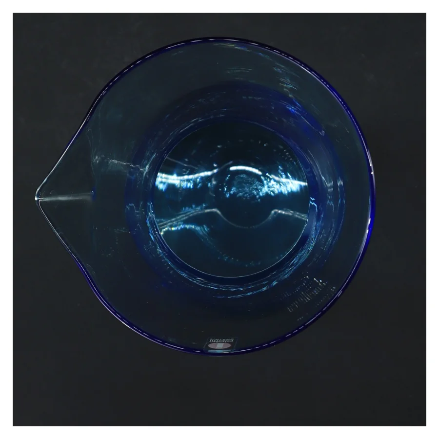 Blå glasvase fra Iittala fra Iittala (str. Ø 10 cm længde 22 cm)