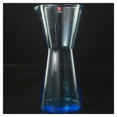 Blå glasvase fra Iittala fra Iittala (str. Ø 10 cm længde 22 cm)