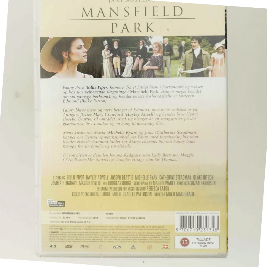 Mansfield Park med Billie Piper (DVD)