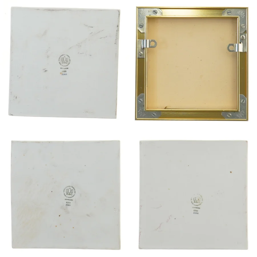 Keramiske fliser med flymotiver fra B&G (str. 4 stk 15,5x15,5 cm)