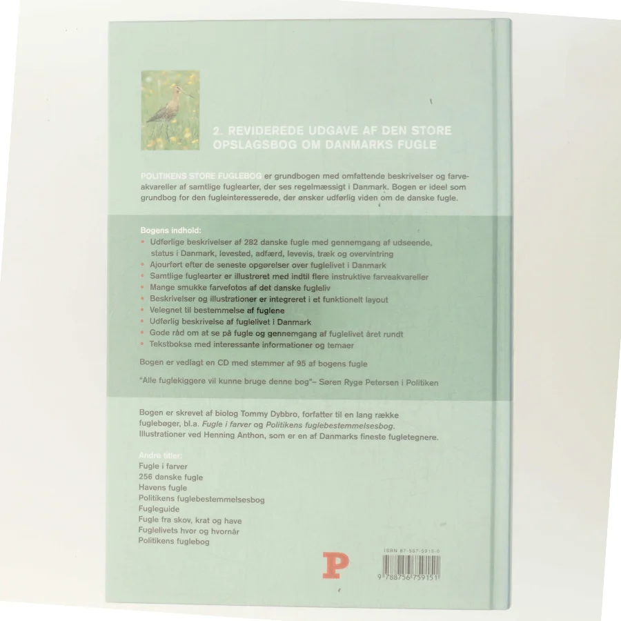 Politikens store fuglebog af Tommy Dybbro (Bog)