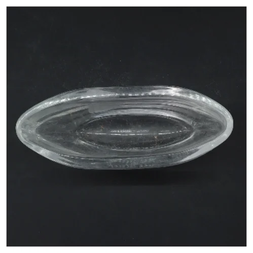 Glasvase med graveret motiv (str. 16x11 cm)