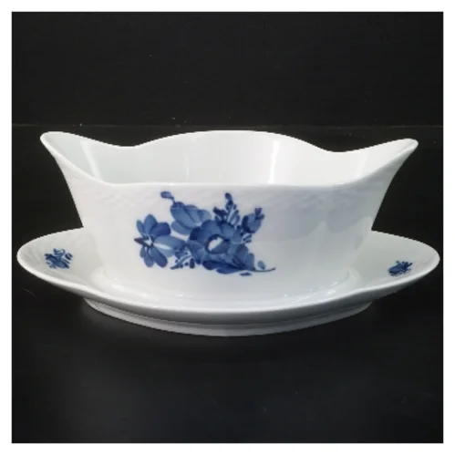 Hvid porcelænsskål med blå blomst motiv, Royal Copenhagen (str. 23 cm) fra Royal Copenhagen