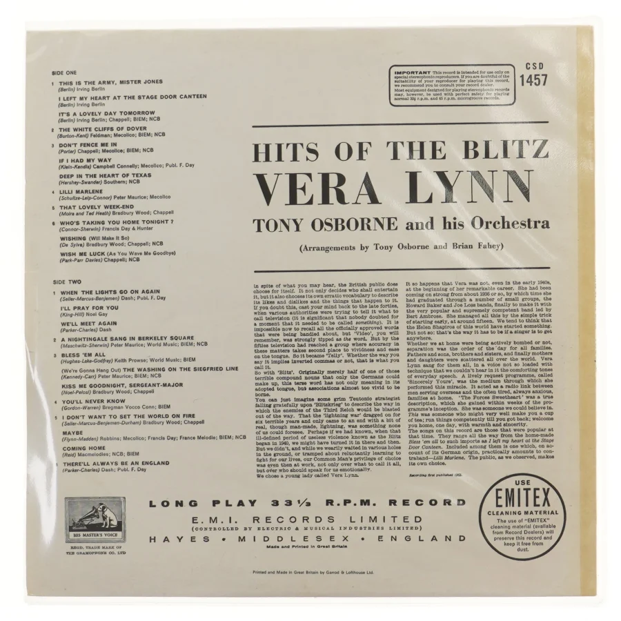 Hits of the Blitz LP