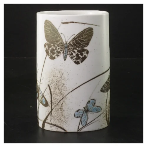 Royal Copenhagen vase med sommerfugle fra Royal Copenhagen (str. 15,5x10x7,5 cm)