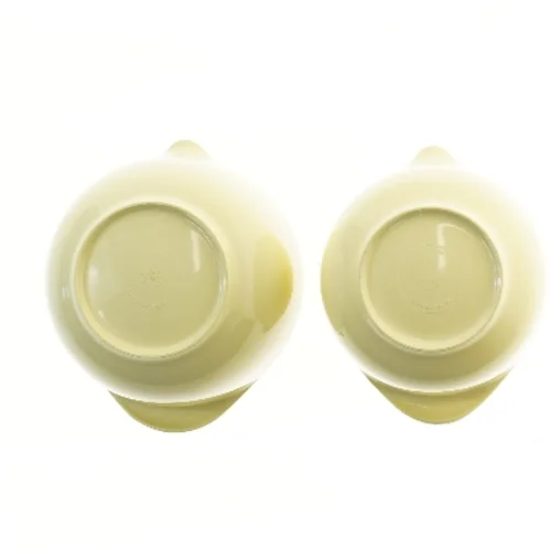 Gul plastik røreskål sæt fra Rosti (str. Ø 20 og 18 cm)