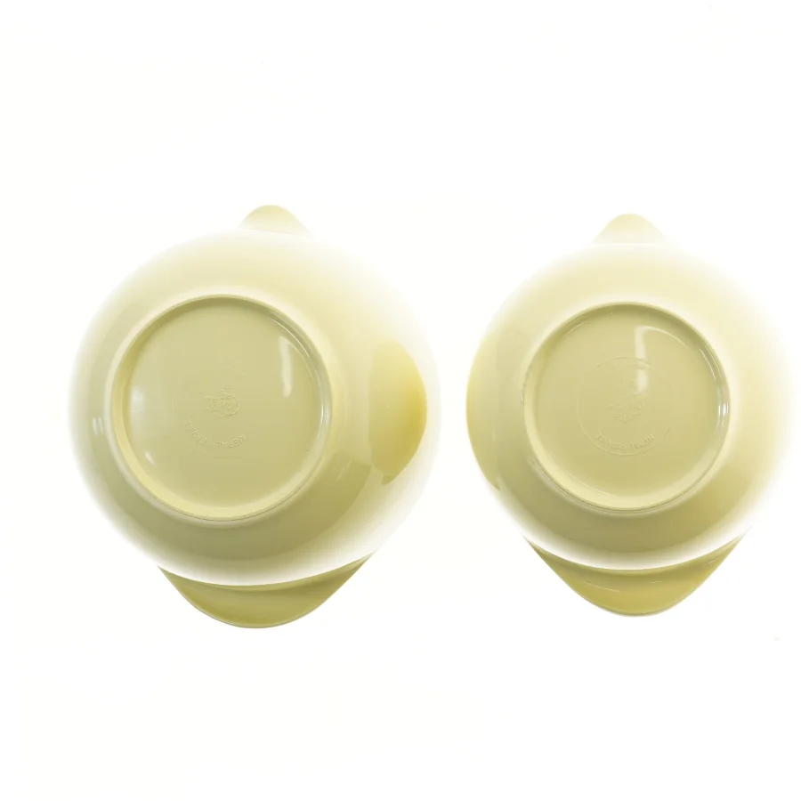 Gul plastik røreskål sæt fra Rosti (str. Ø 20 og 18 cm)