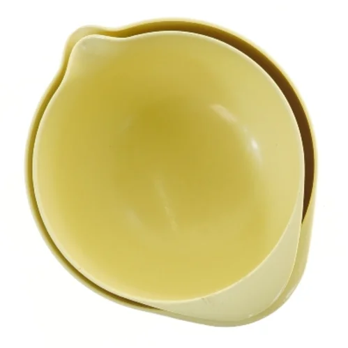 Gul plastik røreskål sæt fra Rosti (str. Ø 20 og 18 cm)