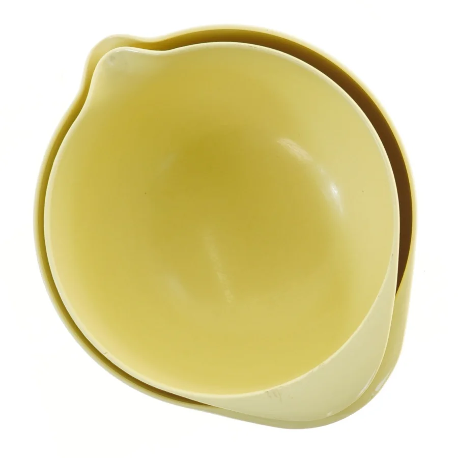 Gul plastik røreskål sæt fra Rosti (str. Ø 20 og 18 cm)