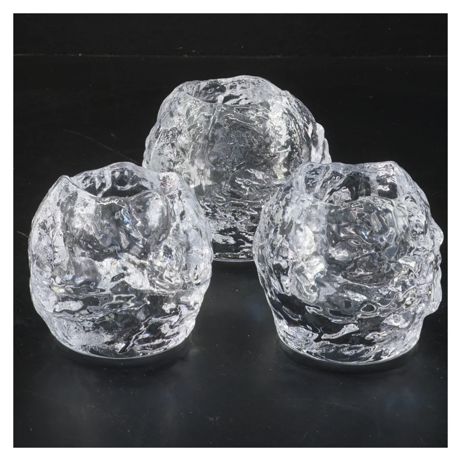 Sæt med Kosta Boda lysestager fra Kosta Boda (str. 8 cm)