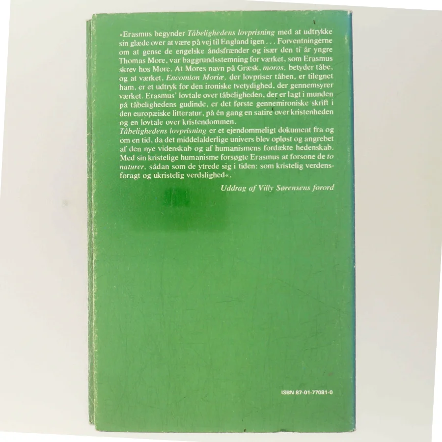 Tåbelighedens Lovprisning af Erasmus af Rotterdam (Bog)