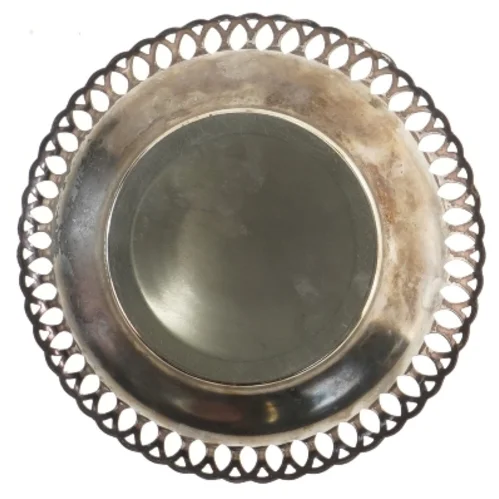 Dekorativ sølvfad (str. Ø 20 cm)