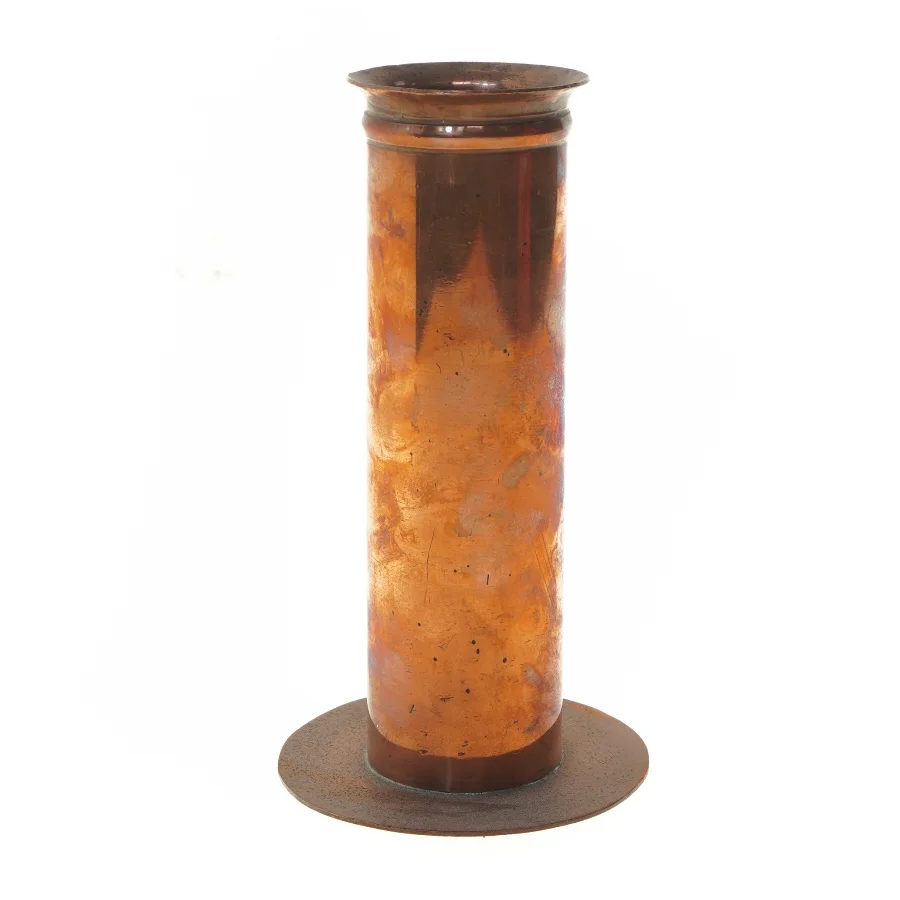 Vintage metal cylinder vase (str. 25x13 cm)