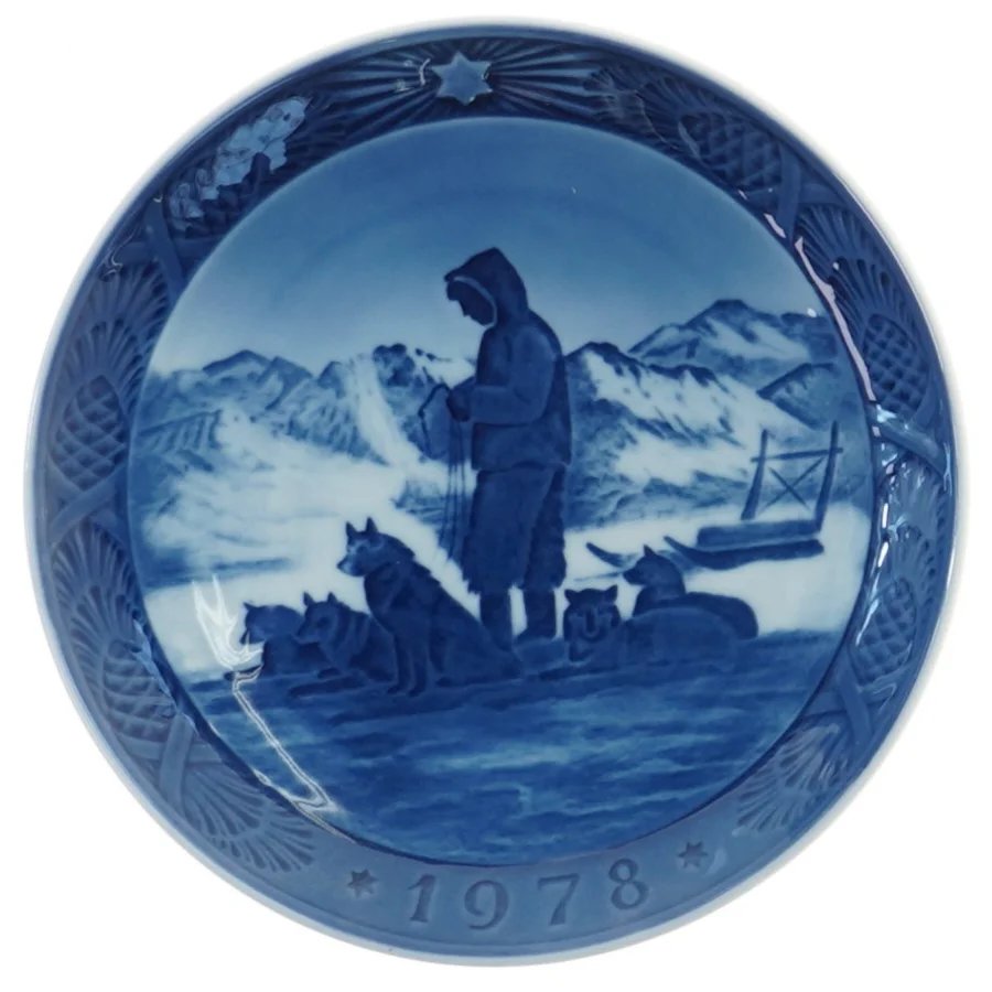 Dekorativ tallerken med 1978 motiv fra Royal Copenhagen (str. Ø 18 cm)