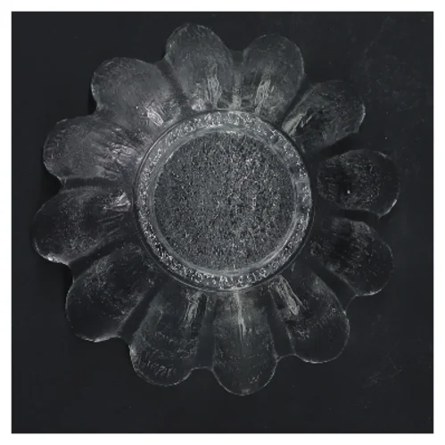 Glasblomst skål (str. Ø 13,5 cm længde 9 cm)