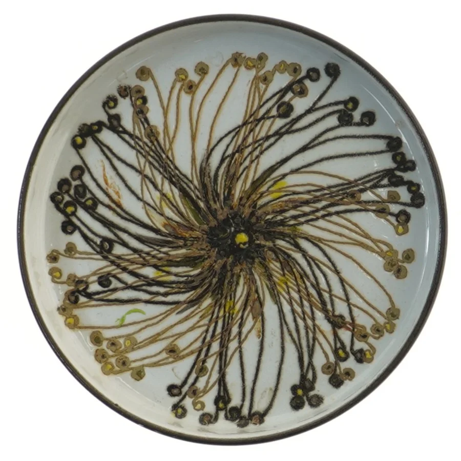 Dekorativt keramisk fad fra Royal Copenhagen (str. Ø 17 cm)