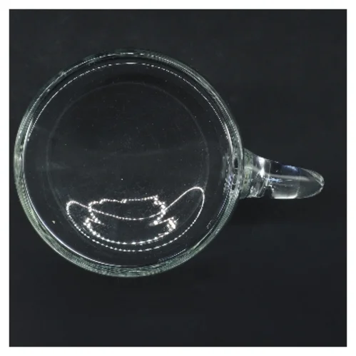 Glaskande med hank (str. Ø 10,5 cm længde 17 cm)