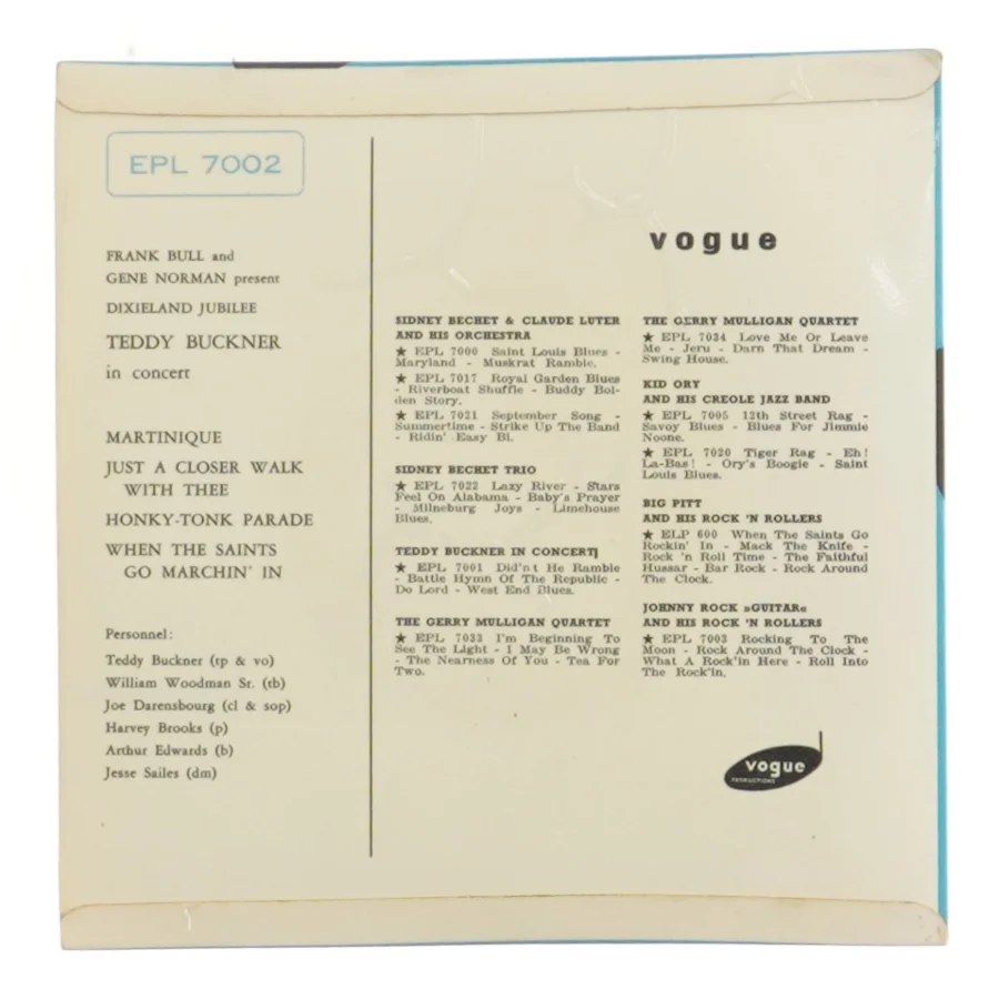 Teddy Buckner album cover fra Vogue