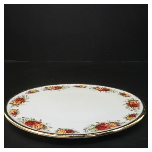 Tallerken med blomster (str. Ø 28 cm)