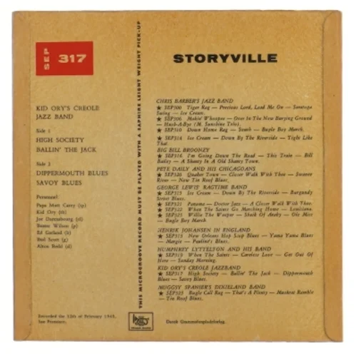 Kid Ory's Creole Jazzband LP